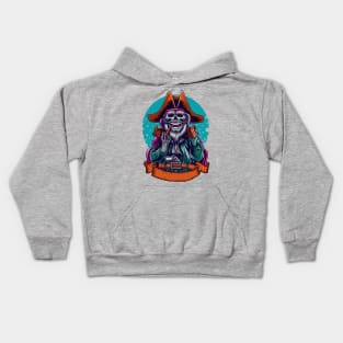 Skull Pirates Illustration Kids Hoodie